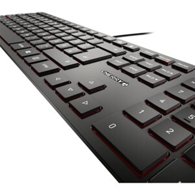 CHERRY KC 6000 Slim toetsenbord USB Amerikaans Engels Zwart