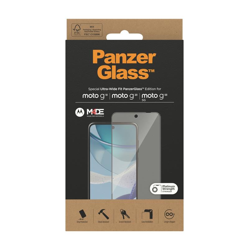 PanzerGlass 6572 scherm- & rugbeschermer voor mobiele telefoons Doorzichtige schermbeschermer Motorola 1 stuk(s)