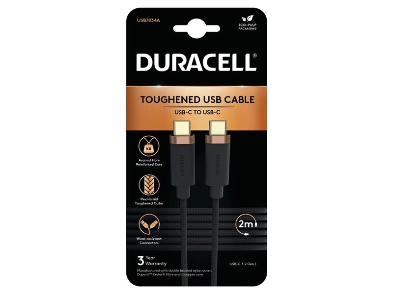 Duracell USB7034A USB-kabel Zwart