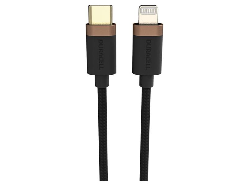 Duracell USB9022A Lightning-kabel Zwart