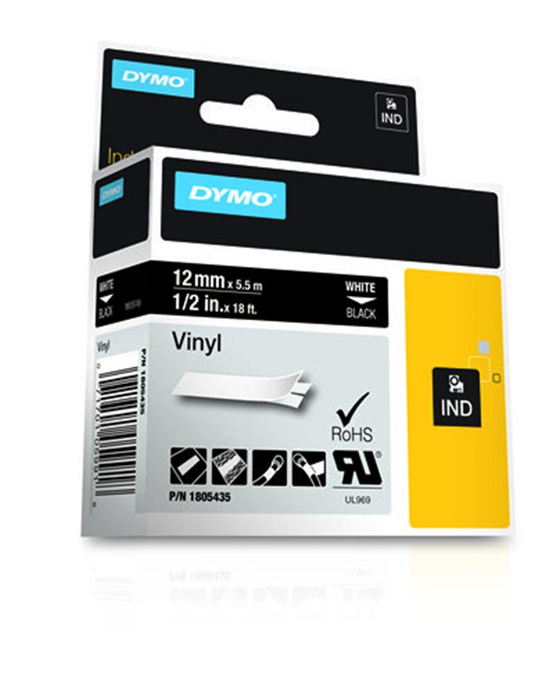 DYMO 1805435 labelprinter-tape Wit op zwart