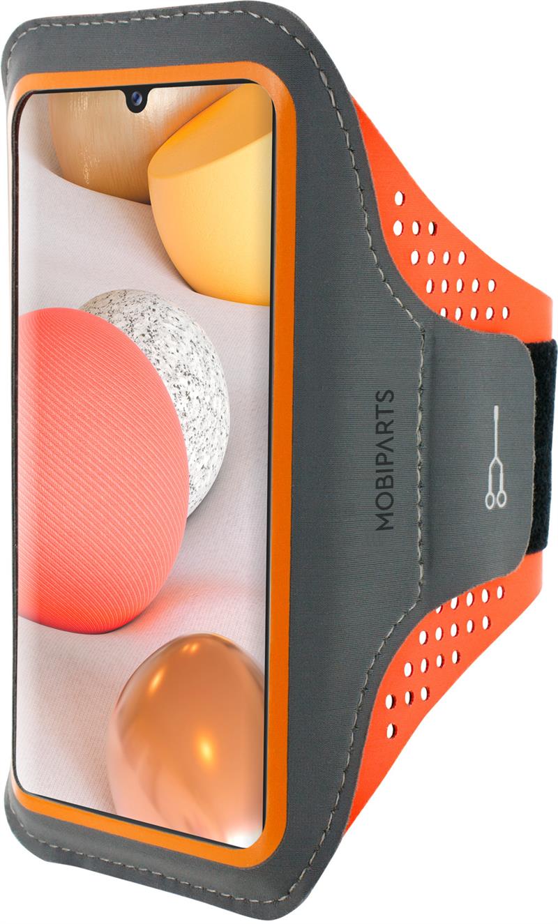 Mobiparts Comfort Fit Sport Armband Samsung Galaxy A42 2020 Neon Orange