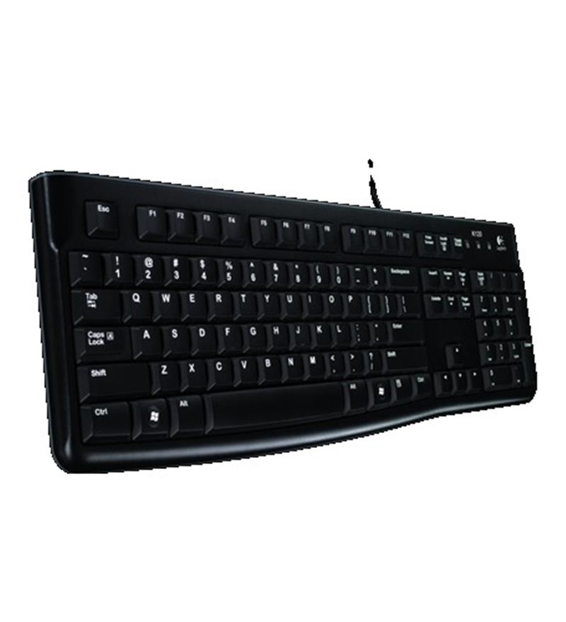 Logitech K120 Corded Keyboard toetsenbord USB Russisch Zwart