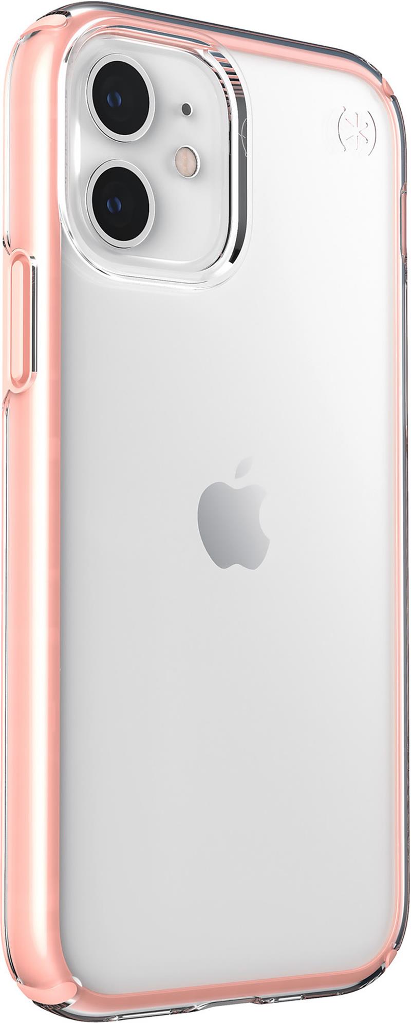 Speck Presidio Perfect Clear Apple iPhone 12 12 Pro Clear Rosy Pink - with Microban