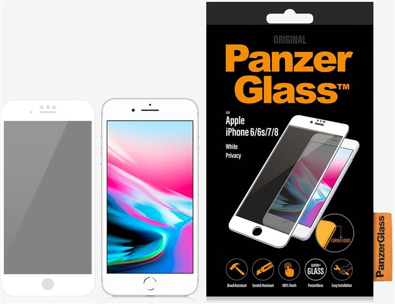 PanzerGlass Apple iPhone 6 6S 7 8-White PRIVACY CaseFriendly