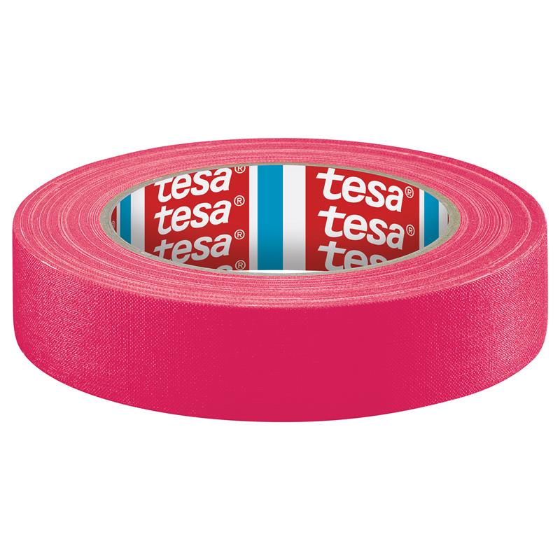 tesaband fabric tape 25m x 19mm neon pink