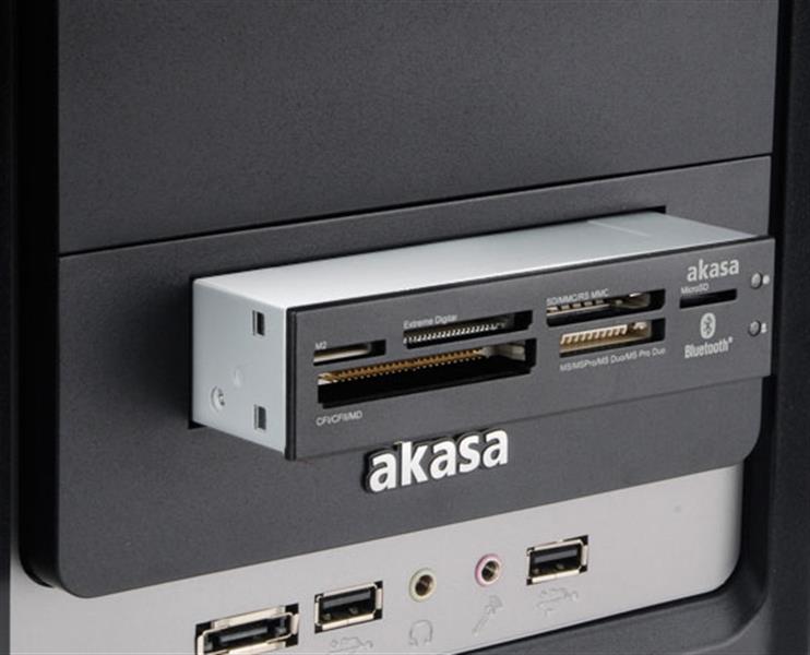 Akasa 3 5 akasa internal s-slot multicard reader with bluetooth
