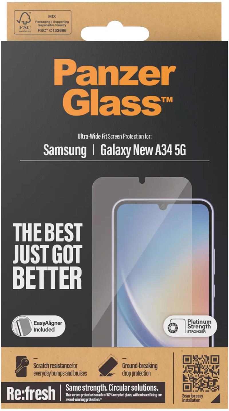 PanzerGlass Re Fresh Samsung New A34 5G UWF Doorzichtige schermbeschermer 1 stuk(s)
