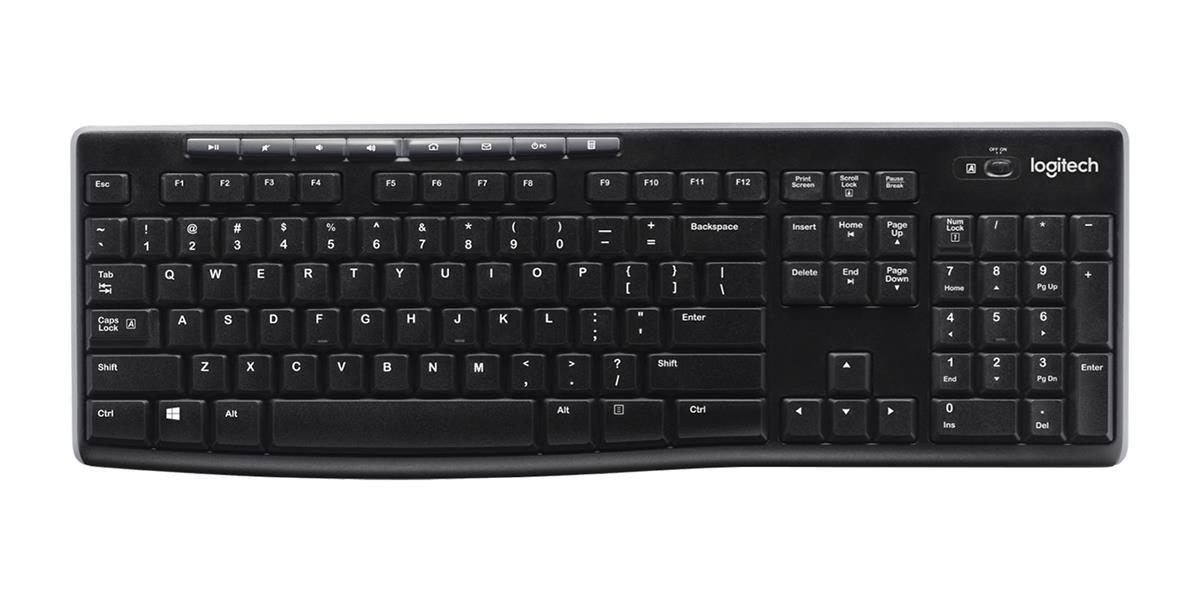Logitech Wireless Keyboard K270 toetsenbord RF Draadloos QWERTY Engels Zwart