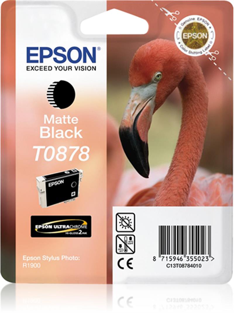 Epson Flamingo inktpatroon Matte Black T0878 Ultra Gloss High-Gloss 2