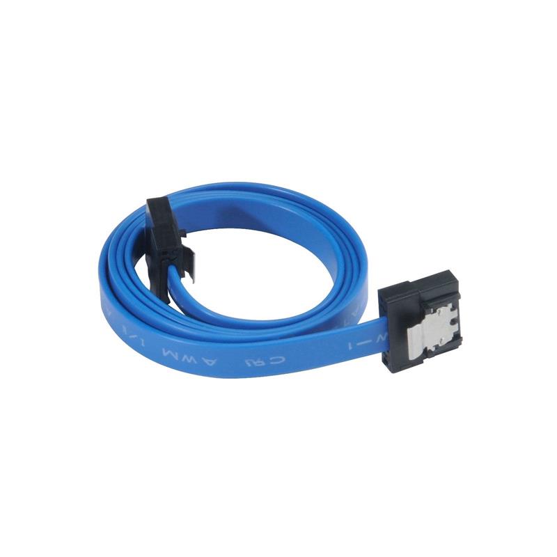 Akasa super slim sata rev 3 0 data cable with securing latches - 30cm blue *SATAM