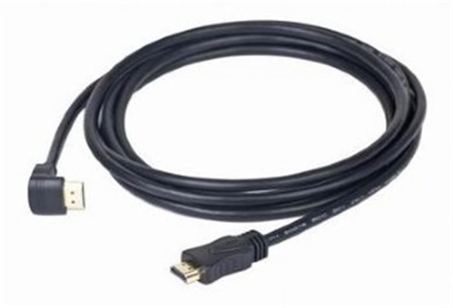 Gembird HDMI v 1 4 male-male cable 1 8 m haakse aansluiting bulk package 3D HighSpeed Ethernet *HDMIM