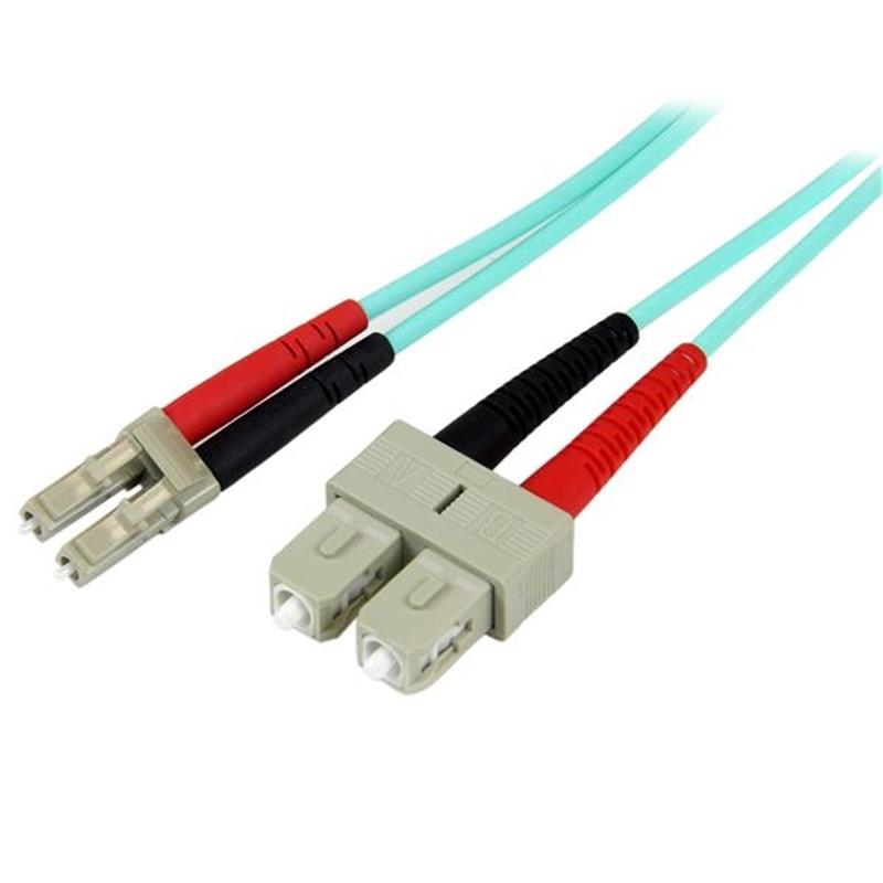 StarTech.com A50FBLCSC1 Glasvezel kabel 1 m LC SC OM3 Turkoois