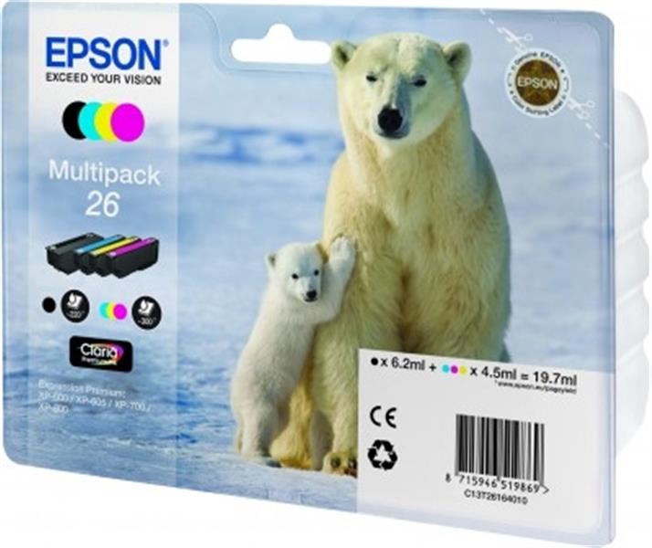 Epson Polar bear Multipack 4-colours 26 Claria Premium Ink