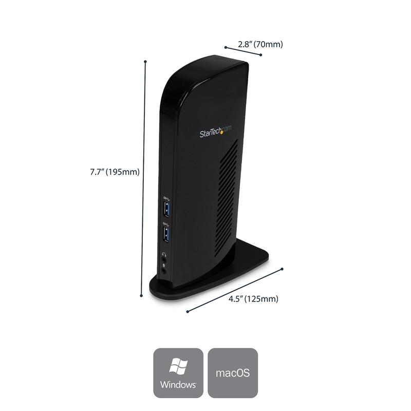 StarTech.com Dual monitor USB 3.0 docking station met HDMI DVI 6 x USB poorten