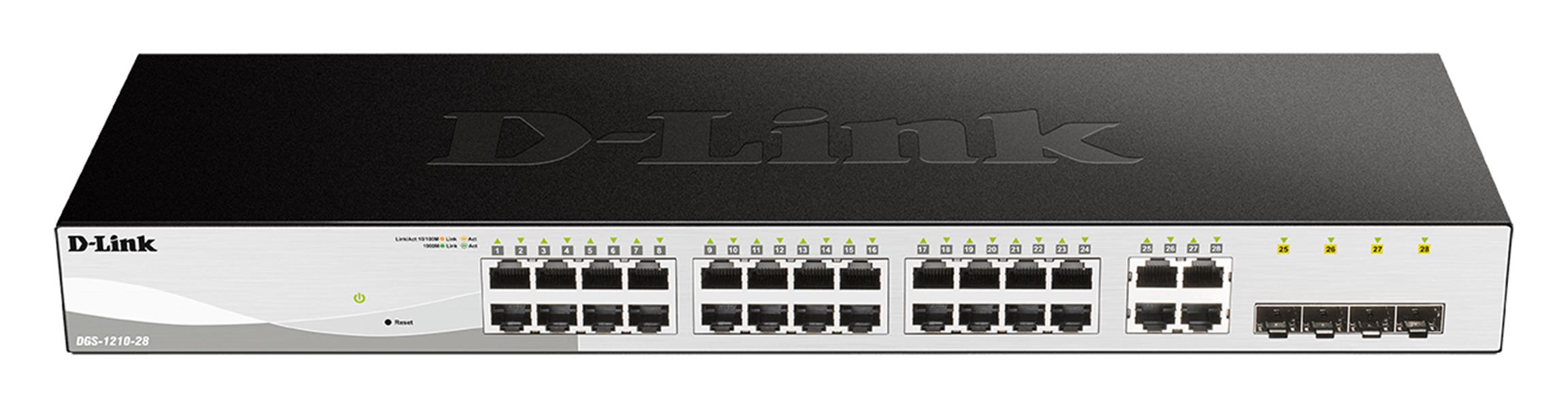 D-Link DGS-1210-28 netwerk-switch Zwart 1U