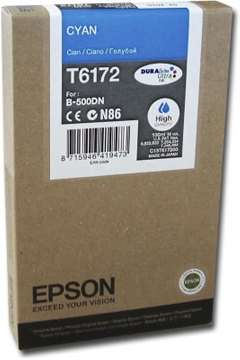 Epson Inkt tank Cyan T6172 DURABrite Ultra Ink (high capacity)