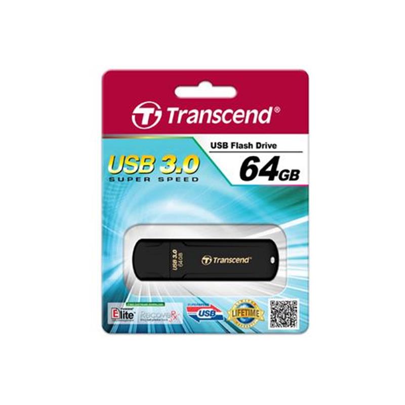 Transcend JetFlash elite 700 64GB USB 3 0 USB flash drive USB Type-A 3 2 Gen 1 3 1 Gen 1 Zwart