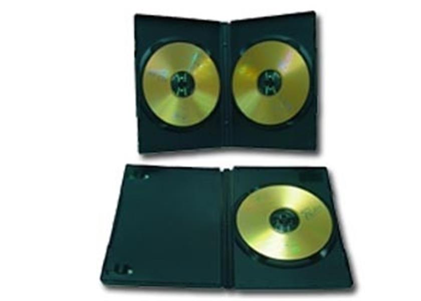 Gembird black DVD box for 2 pcs