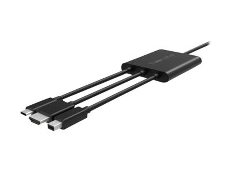 Belkin B2B169 video kabel adapter 24 m HDMI + USB Mini DisplayPort Zwart