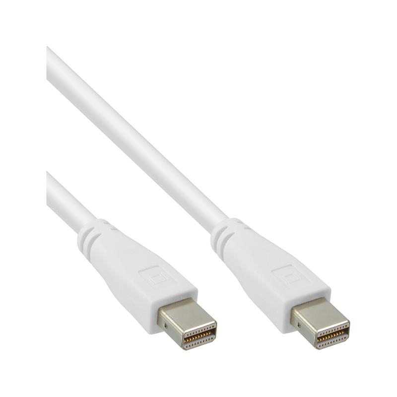 InLine Mini DisplayPort Kabel Male Male wit 2m
