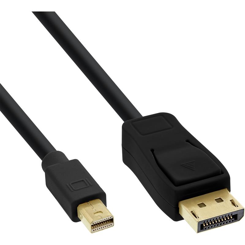 InLine Mini DisplayPort OUT zu DisplayPort IN Kabel zwart 3m