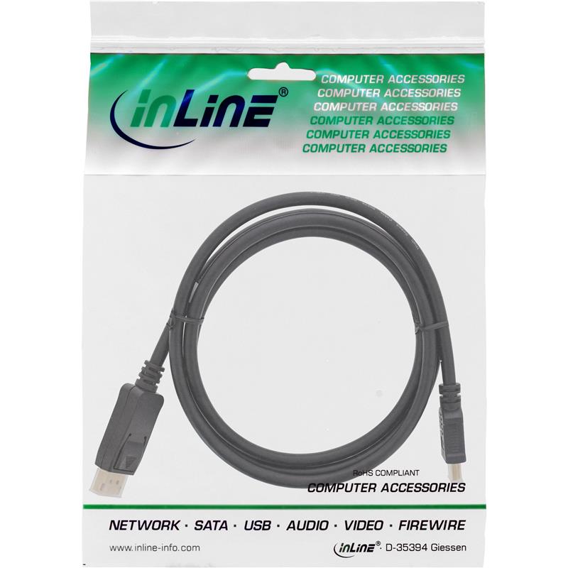 InLine DisplayPort zu HDMI Konverter Kabel zwart 1 5m