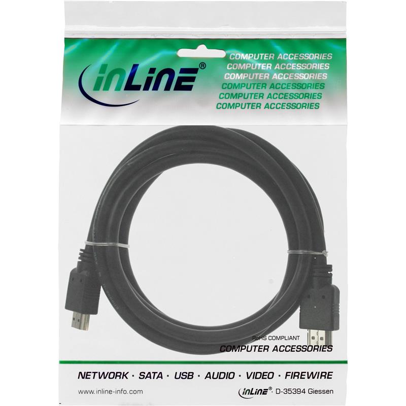 InLine HDMI kabel High Speed HDMI kabel M M zwart 1m
