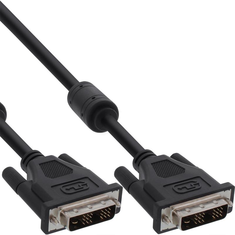 InLine DVI-D kabel 18 1 M M Single Link 2 ferrietkernen 3m