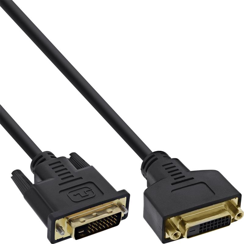 InLine DVI-D kabel Premium 24 1 M V Dual Link verguld 5m