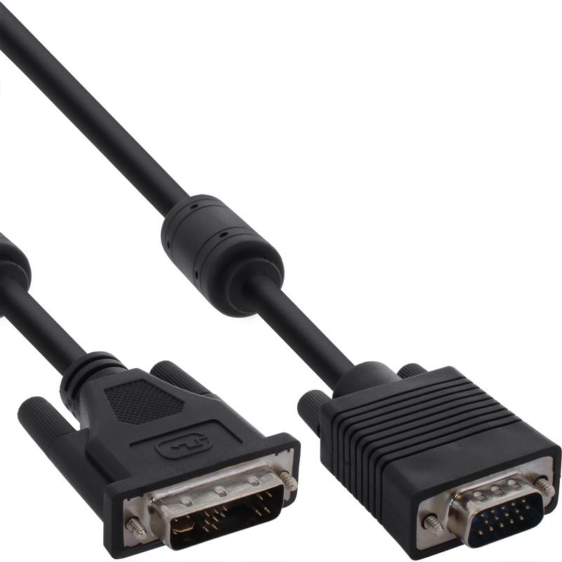 InLine DVI-A kabel 12 5 Male naar 15-pins HD Male VGA 3m