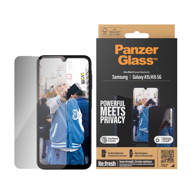 PanzerGlass Privacy Samsung New A14 A14 5G UWF Doorzichtige schermbeschermer 1 stuk(s)