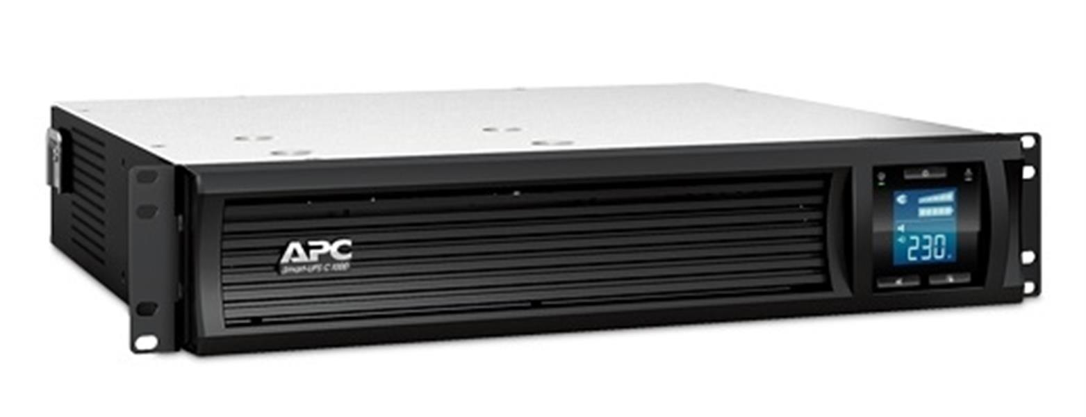 APC Smart-UPS SMC1000I-2U Noodstroomvoeding - 4x C13, USB, Rack Mountable, 1000VA