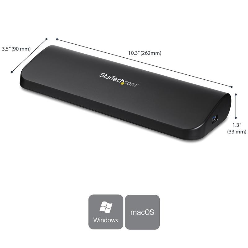 StarTech.com Dual-monitor USB 3.0 docking station met HDMI en DVI/VGA