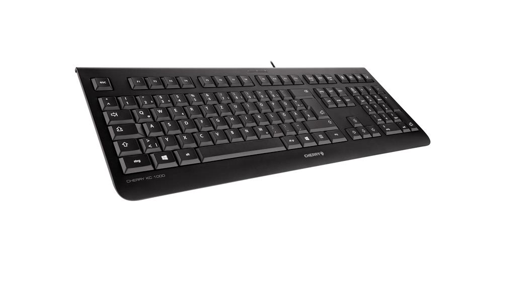 CHERRY KC 1000 toetsenbord USB QWERTZ Duits Zwart