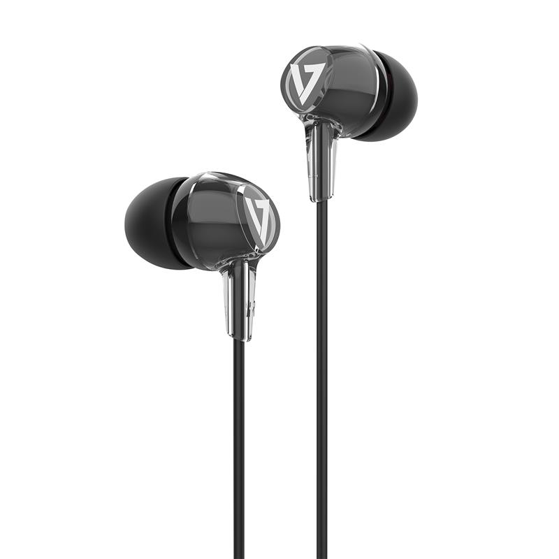 V7 HA220 hoofdtelefoon/headset Bedraad In-ear Gesprekken/Muziek/Sport/Elke dag Zwart