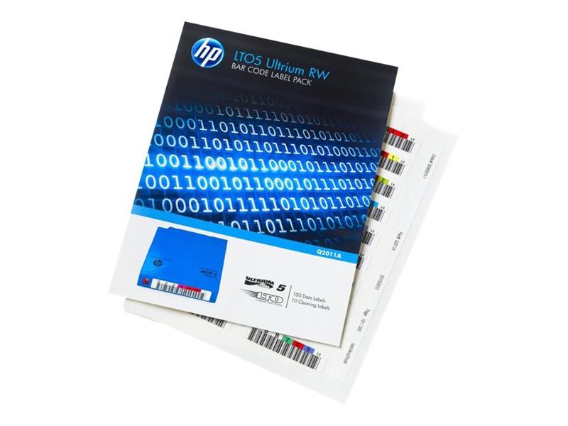 HP LTO5 Ultr RW Barcode Label Pack 100 s