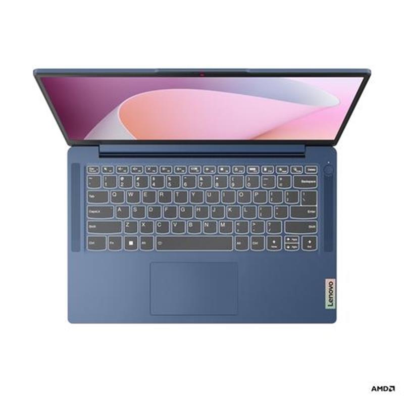 Lenovo IdeaPad Slim 3 14AMN8 Laptop 35,6 cm (14"") Full HD AMD Ryzen™ 3 7320U 8 GB LPDDR5-SDRAM 512 GB SSD Wi-Fi 6 (802.11ax) Windows 11 Home Blauw