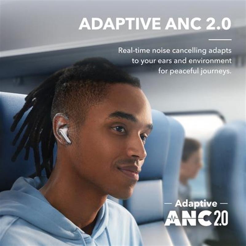Anker Liberty 4 NC Headset Draadloos In-ear Oproepen/muziek USB Type-C Bluetooth Wit