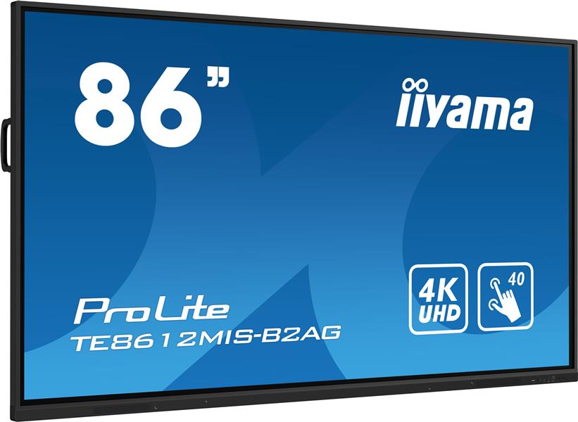 iiyama PROLITE Digitaal A-kaart 2,18 m (86"") LED Wifi 400 cd/m² 4K Ultra HD Zwart Touchscreen Type processor Android 24/7