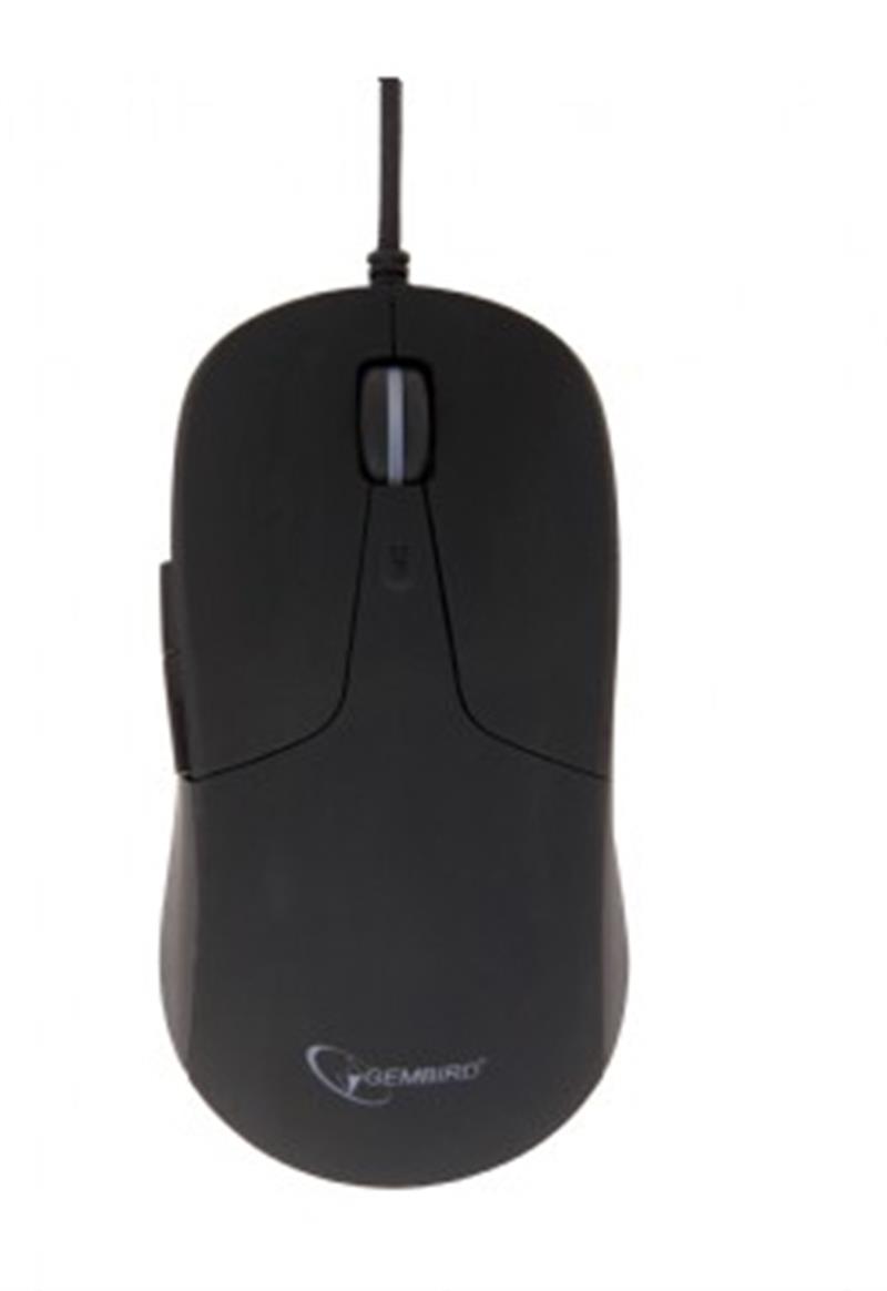 Gembird Optical mouse 2400 DPI USB scroll illuminated black groot formaat
