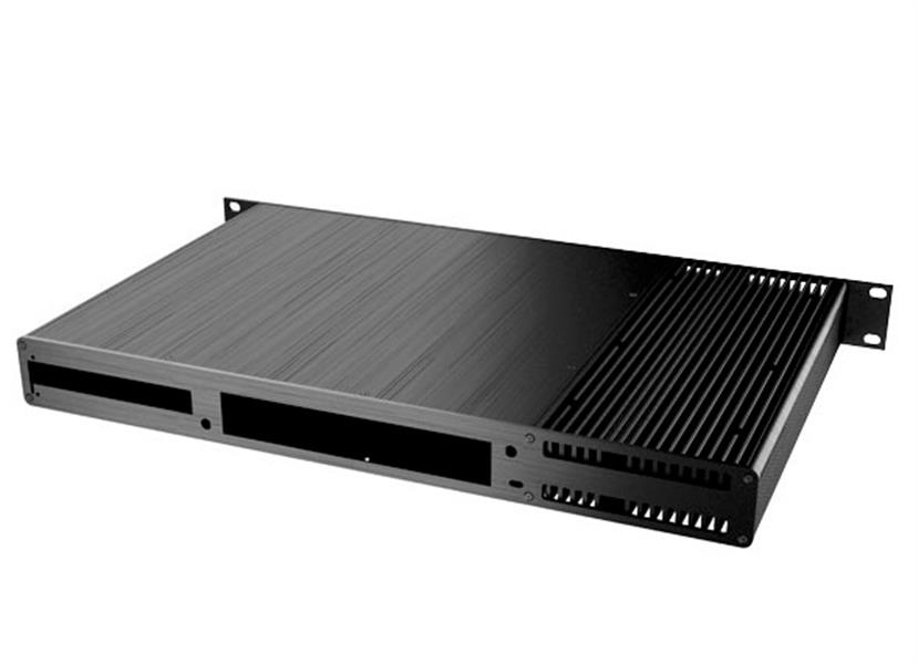 Akasa 1U Galileo TU Fanless Slim Thin Mini ITX Case 2 x 2 5 Removable SSD HDD and PCIe slot support