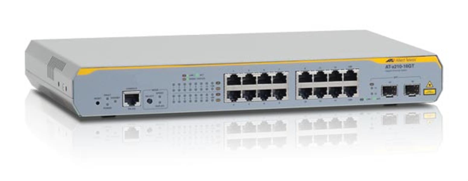 Allied Telesis AT-x210-16GT-50 Managed L2+ Gigabit Ethernet (10/100/1000) Grijs