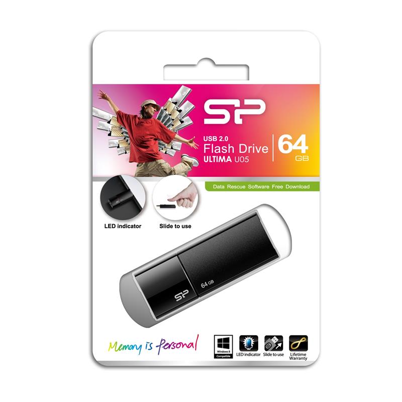 Silicon Power Ultima U05 64GB USB flash drive USB Type-A 2.0 Zwart