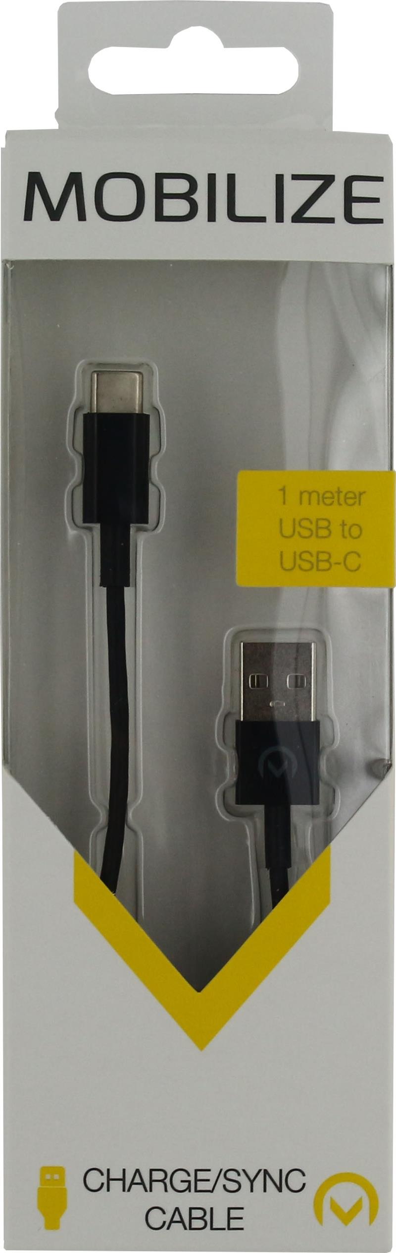 Mobilize Charge Sync Cable USB-C 1m 15W Black