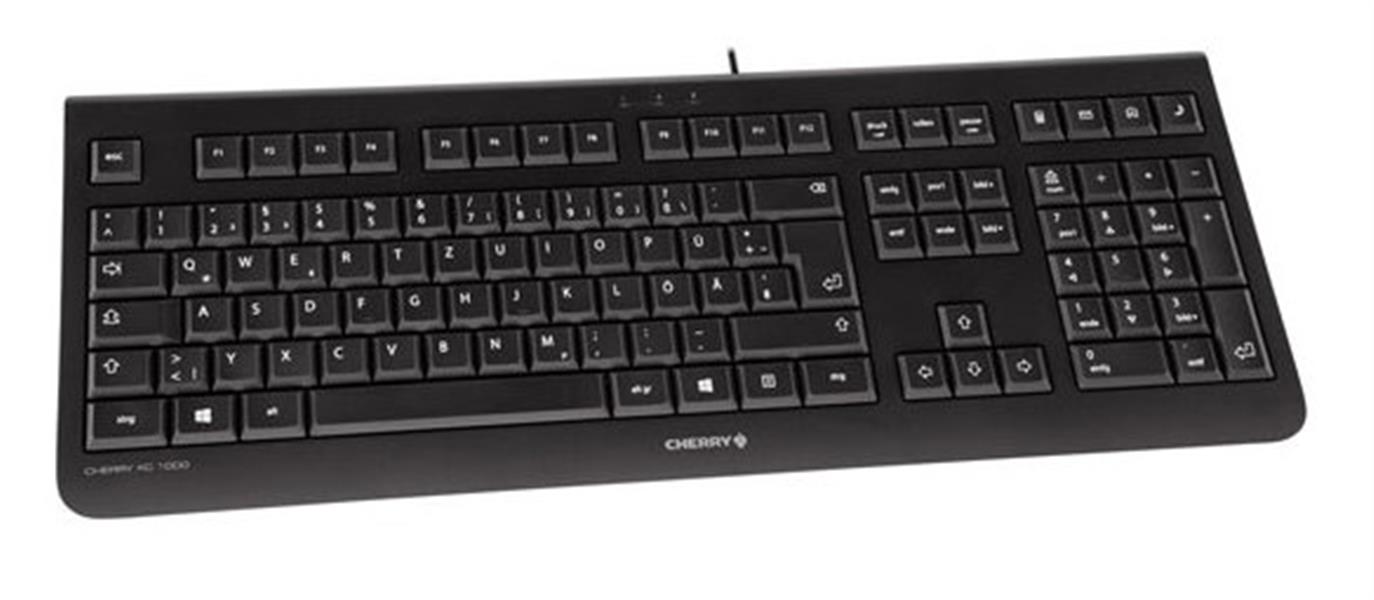 CHERRY KC 1000 toetsenbord USB AZERTY Belgisch Zwart