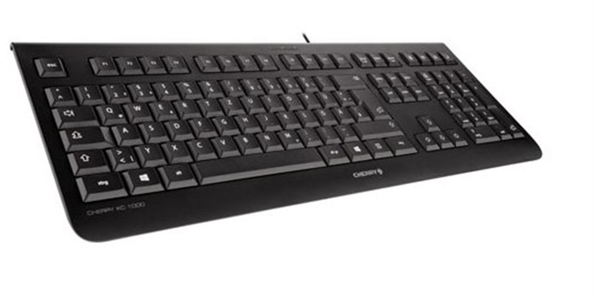 CHERRY KC 1000 toetsenbord USB AZERTY Belgisch Zwart