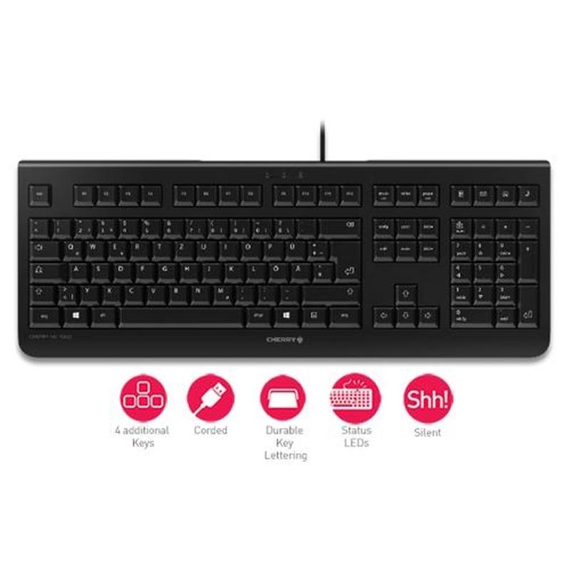 CHERRY KC 1000 toetsenbord USB AZERTY Belgisch Zwart