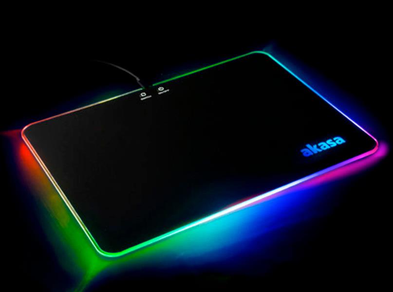 Akasa Vegas X9 RGB Mouse Pad 9 modes of LED backlight illumination with light intensity control and switch