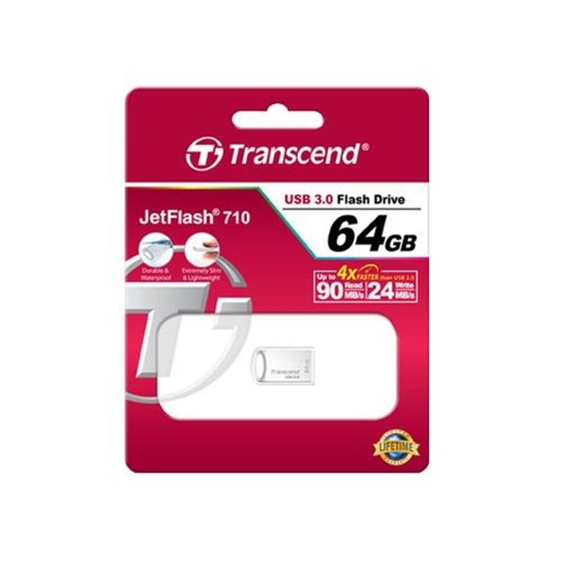 TRANSCEND JF 710 64GB USB 3 0 Silver